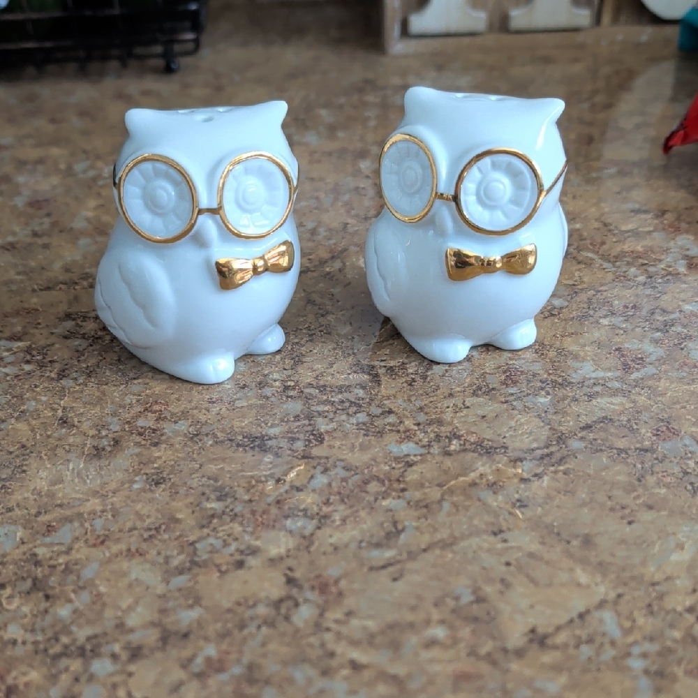 Target Gold and White Owl Decor Set